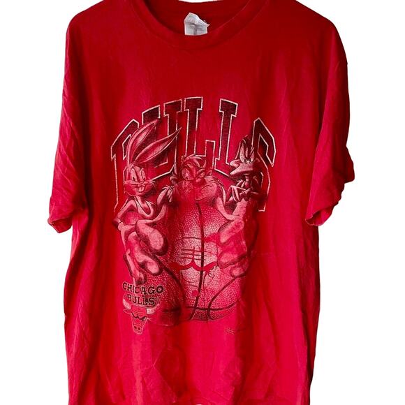 Vintage 90s Chicago Bulls Looney Tunes Basketball 1997 Single Stitch Shirt XL